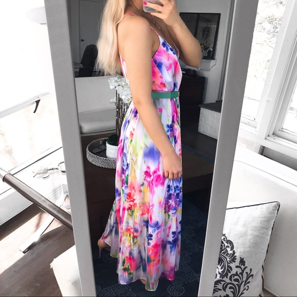 🌷 NICOLE MILLER NEW YORK MULTI FLORAL MAXI DRESS! - Picture 3 of 12